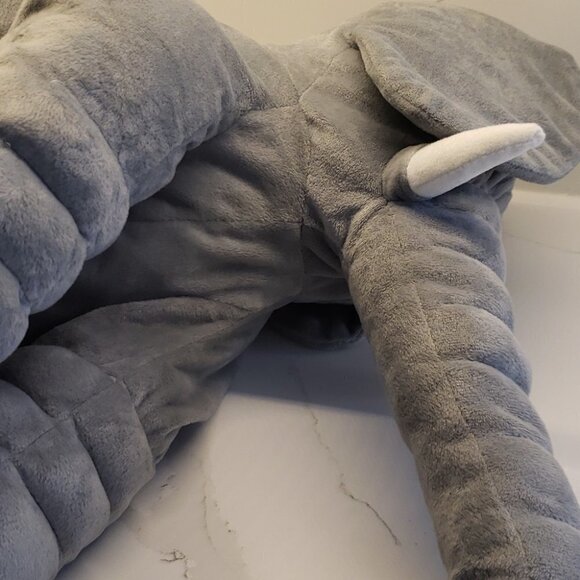 Missing Tag Elephant Gray Stuffed  Animal Pillow Jumbo Big Plush Toy 24" - Picture 6 of 8